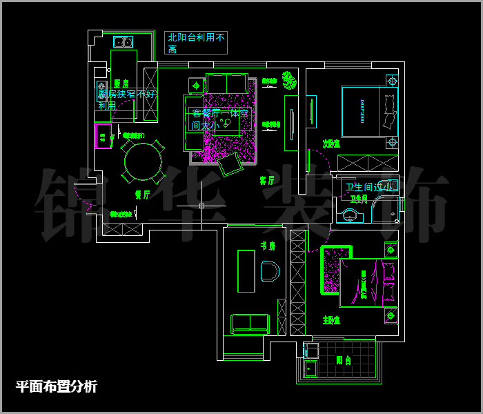 融喬中央花園三房?jī)蓮d兩衛(wèi)110平米 戶型